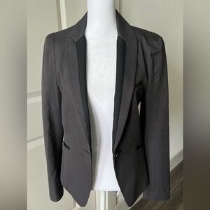 Comptoir Des Cotonniers Gray Blazer with black detail Collar